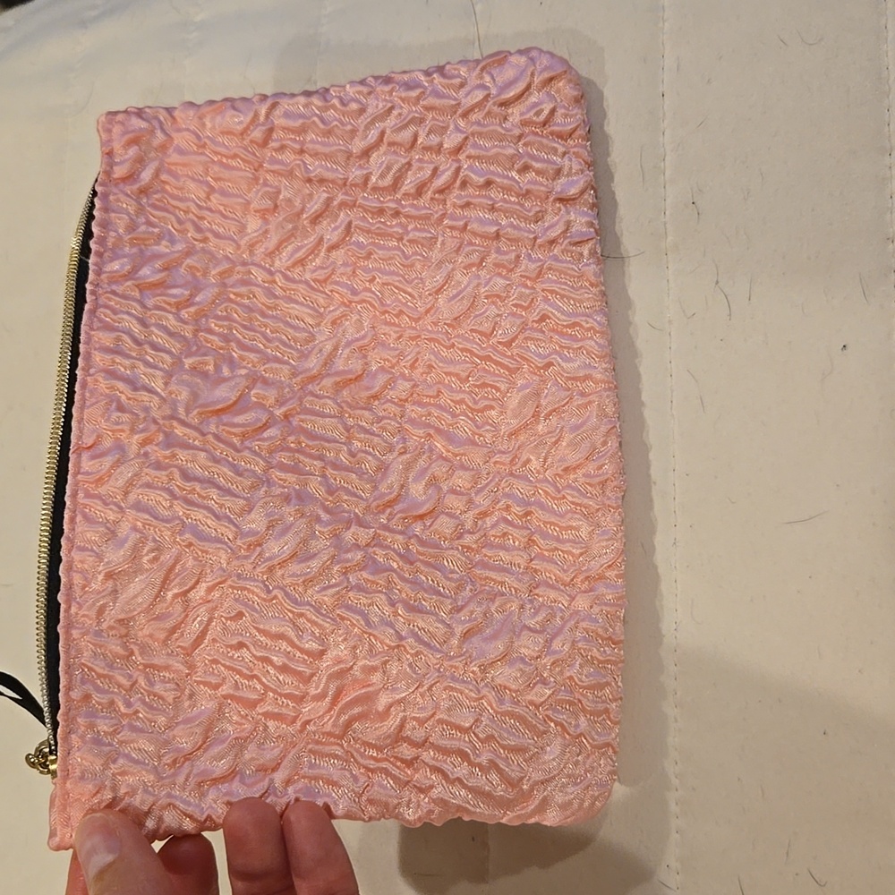 Elegant Pink Textured Clutch
